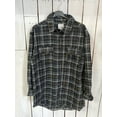 thumbnail image 2 of YMI Jeans Womens Button Down Long Sleeve Plaid Shacket (Black Plaid, Medium), 2 of 3