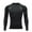 Black, variant on Yufatyle Men's Compression Shirts Long Sleeve Athletic Workout Sports Undershirt Colorblocked Gear Top for Men Black S