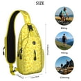 thumbnail image 5 of Bright Yellow Lemon Print Sling Backpack, Cute Summer Fruit Design Crossbody Daypack, Retro Vintage Style with Floral and Fresh Lemon Patterns, Lightweight and Adjustable Strap, 5 of 5