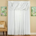 thumbnail image 4 of Collections Etc Scoop Two-Piece Rod Pocket Solid-Colored Sheer Valances for Windows, Decorative Accent and Added Privacy for Any Room in Home, White, 4 of 6