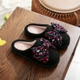 thumbnail image 2 of Mostsola Cute Bow Slippers for Women Casual Cotton Fuzzy House Slippers Indoor Outdoor Slip on Shoes, 2 of 8