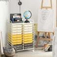 thumbnail image 4 of Costway 20 Drawer Rolling Storage Cart Tools Scrapbook Paper Office School Organizer, 4 of 10