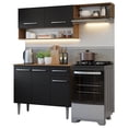 thumbnail image 1 of Cocina Integral Madesa Emilly 165cm Marrón/Negro, 1 of 10