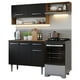 thumbnail image 1 of Cocina Integral Madesa Emilly 165cm Marrón/Negro, 1 of 10