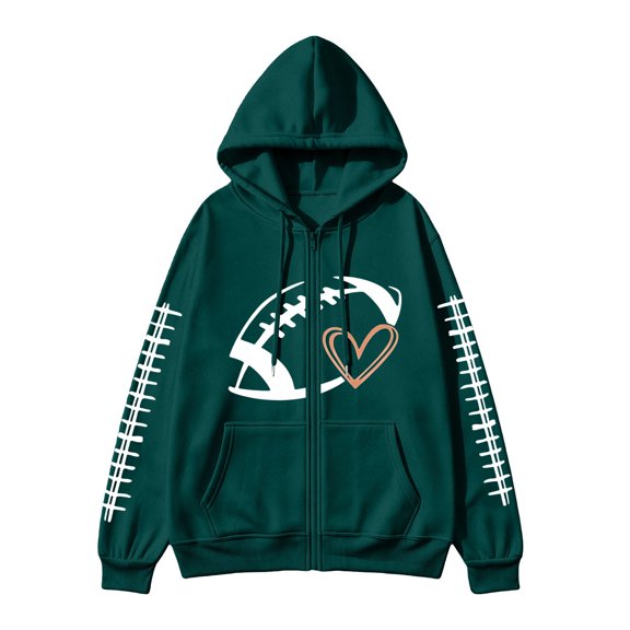 Football Shirts for Women Rugby Shirt Women Graphic Hoodie Oversized Hoodies for Women Long Sleeve V Neck Tops for Women Cute Hoodies Fall Sweaters for Women Lightweight Hoodies for Women