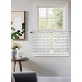 thumbnail image 3 of Music Notes,Tier Curtains 36 Inch Length,Sheer Curtains for Bedroom Living Room Window Modern Abstract Minimalistic Geometric Stripes Small Half Window Kitchen Curtains & Drapes 27.5"x36" 2 Panels, 3 of 6