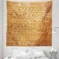 thumbnail image 1 of Egypt Tapestry, Hieroglyph Stones with Historic Prehistoric Art Style Different, Fabric Wall Hanging Decor for Bedroom Living Room Dorm, 5 Sizes, Pale Orange Amber, by Ambesonne, 1 of 1