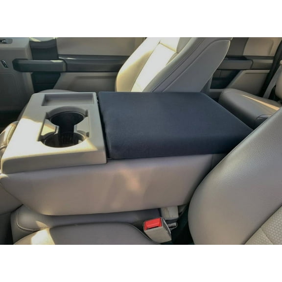 Auto Console Covers- Fits the Ford F-350 Super Duty 2017-2022 with 40/20/40 6 passenger seating Center Console Armrest Lid Cover Waterproof Neoprene Fabric -Black