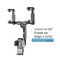 thumbnail image 3 of Soporte Para Teléfono Espejo Retrovisor Porta Celulares 3 en 1 Belug Negro, 3 of 5