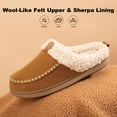 thumbnail image 3 of LongBay Women's Moccasin House Slippers, Wool-Like Memory Foam House Shoes with Plush Fleece Lining, Slip-On Moc Clogs for Indoor Outdoor, 3 of 6