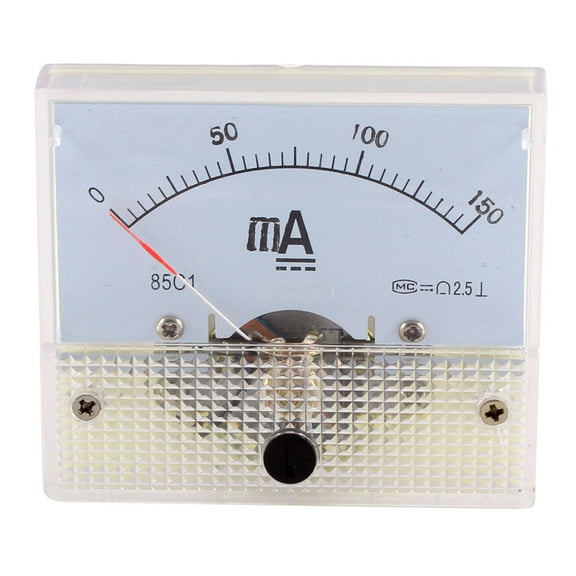 Unique Bargains 85C1 DC 0-150mA Rectangle Panel Gauge Meter Analog Ampere Ammeter Class 2.5