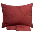 thumbnail image 5 of Sweet Home Collection, Luxurious 3 Piece Microfiber Pinch Pleat Pintuck Duvet Cover & Pillow Sham Set - Queen, Burgundy, 5 of 5