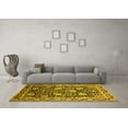 thumbnail image 3 of Ahgly Company Machine Washable Indoor Rectangle Oriental Yellow Industrial Area Rugs, 2' x 5', 3 of 4
