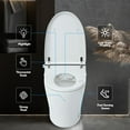 thumbnail image 3 of Smart Toilet Bidet Combo with Self-Cleaning Nozzle,Upmarket Compact Dual Flush Toilet 1/1.28 GPF,Tank less toilet with Foot Sensor Flush Night Light,Knob Control,Power Outage Flushing, 3 of 8