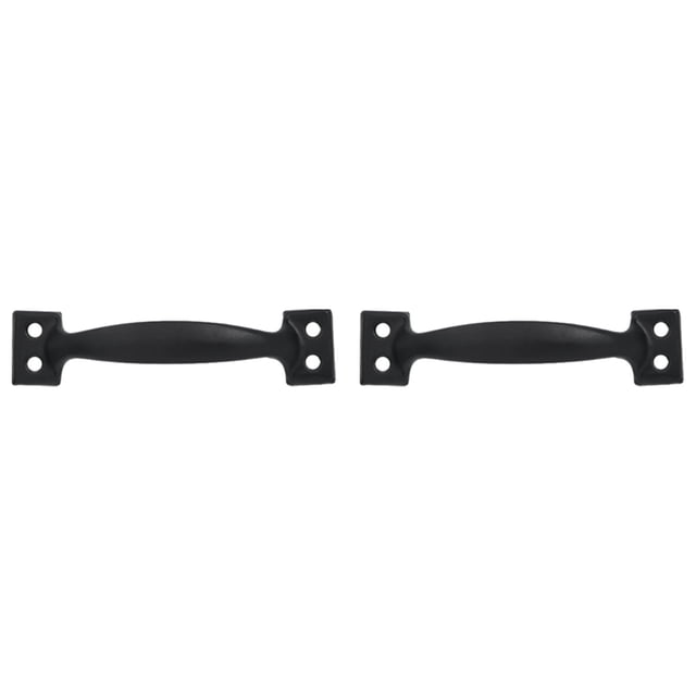 2PCS Antique Bow Style Door Pull Handle Heavy Barn Door Handle 4 In Fence Gate Handle Coating Easy To Install Metal Sliding Door Pulls for Garage Pantry (4 Styles) 9.8X2X2.3cm Home Decor