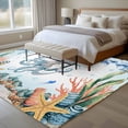 thumbnail image 4 of Large Area Rugs for Living Room Bedroom, Octopus Coastal 8'x10' Rug Washable Carpet Runner Indoor Outdoor, Summer Nautical Starfish Coral Ocean Non Slip Floor Mats Rug for Kitchen, Patio, 4 of 8