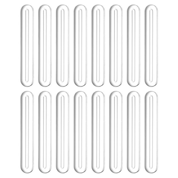 Uxcell Wall Protector from Furniture, Clear Furniture Bumpers Silicone Rubber Wall Bumper Guards Cabinet Door Bumper Adhesive Wall Protector Bumpers, 3.94''L x 0.63''W x 0.2''T, 16 Pcs