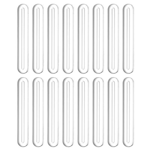 Uxcell Wall Protector from Furniture, Clear Furniture Bumpers Silicone Rubber Wall Bumper Guards Cabinet Door Bumper Adhesive Wall Protector Bumpers, 3.94''L x 0.63''W x 0.2''T, 16 Pcs