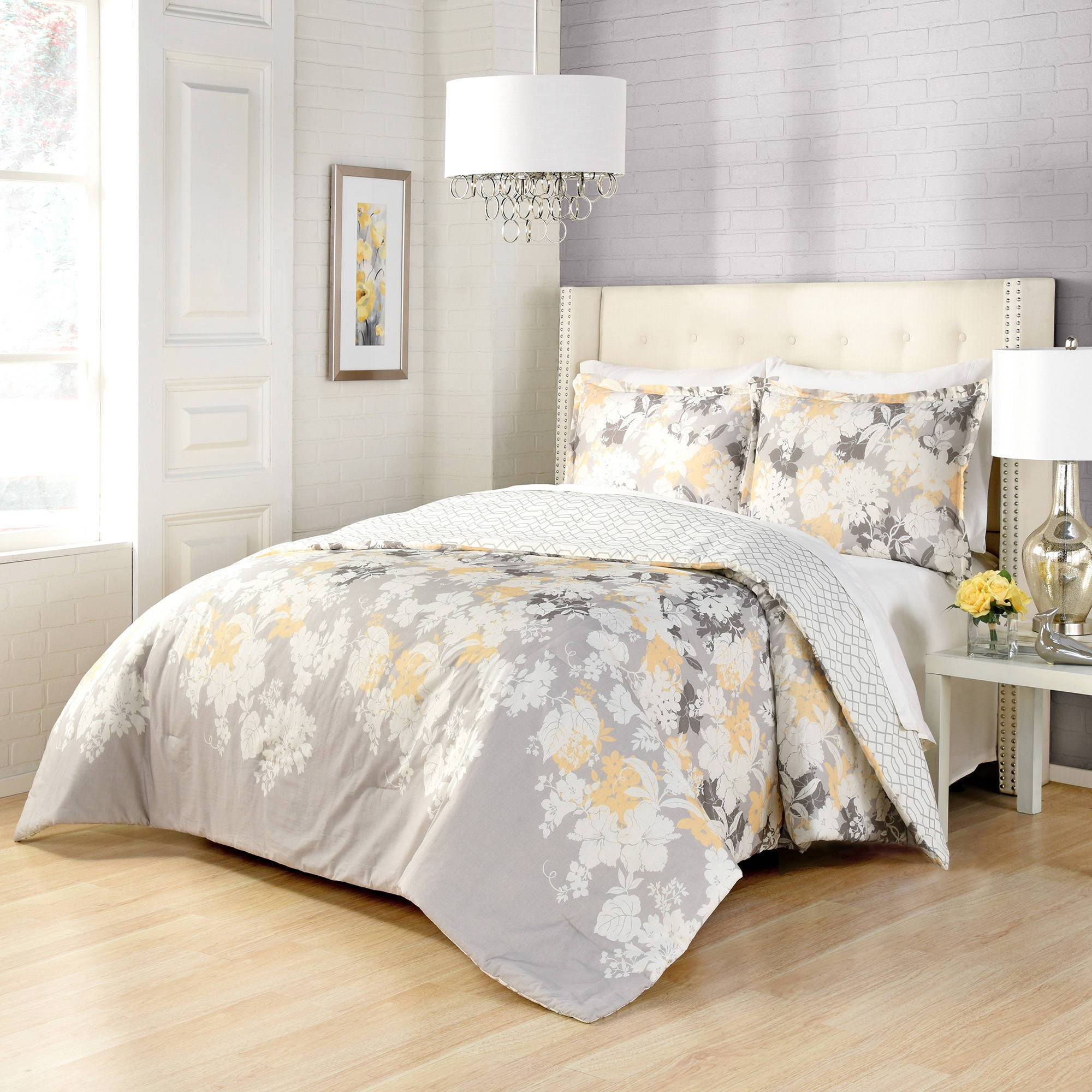 Marble Hill Garden Party Reversible 3-Piece Comforter Set - Walmart.com