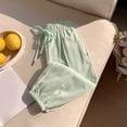 thumbnail image 4 of hengsof Girls Fashion Solid Color Casual Jogger Pants Summer Lightweight Drawstring Pocket Sweatpants for Kids 12 Months-11 Years, 4 of 8