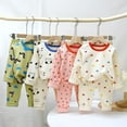 thumbnail image 3 of Conjunto de pijamas de Navidad para niños y niñas, ropa de dormir con cuello redondo y pantalones largos, con dibujos de gatos, para invierno, 3 of 4