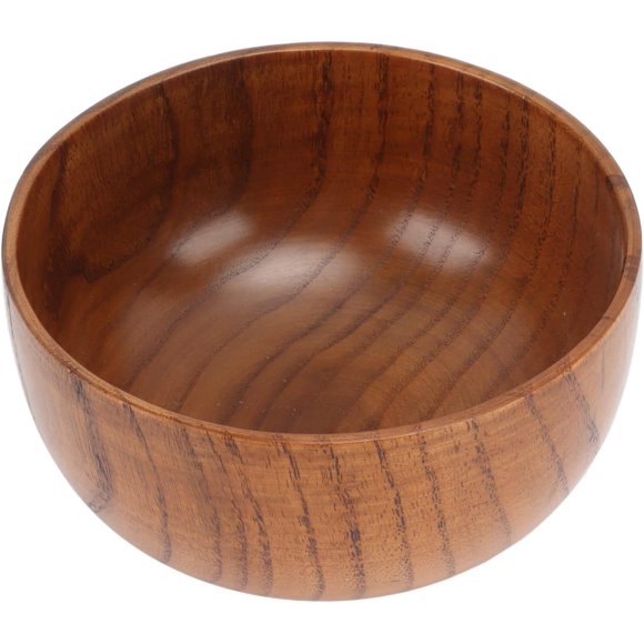 Handmade Wood Bowls, Wood Salad Bowl Round Wood Bowls for Food Small Wooden Bowls for Food Soup Bowl for Home Kitchen