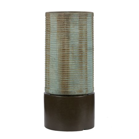 CC Home Furnishings 43" Brown and Blue Patina Outdoor Tower Water Fountain