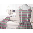 thumbnail image 5 of Soimoi Polyester Crepe Fabric Horizontal Stripe Printed Fabric 1 Yard 42 Inch Wide, 5 of 5