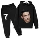 thumbnail image 3 of Conjunto de sudadera y pantalones deportivos para niños, conjunto de 2 piezas para niños y niñas, ropa para niños con estampado de avatar de Ronaldo, 3 of 5