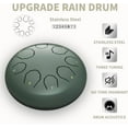 thumbnail image 3 of Rain Drum for Outside Garden, 8 Notes 6 Inches Steel Tongue Drum, Chakra Chime for Garden (Green), 3 of 7