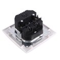thumbnail image 4 of MasteelfCA 5V 2A Triple 3 Gang German Plug Schuko Power Outlet Wall Socket Dual USB (Black), 4 of 7