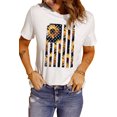 thumbnail image 4 of POGLIP Women's White Western Pattern Letter Print Crew Neck Graphic T-shirt, 4 of 6