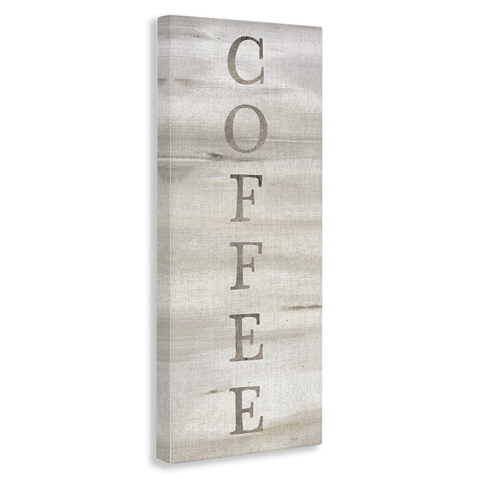 Stupell Industries Rustic Vertical Coffee Food & Beverage Painting Gallery Wrapped Canvas Art Print Wall Art, 17 x 40