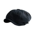 thumbnail image 3 of Men's Vintage British Style Octagon Newsboy Cap, Classic Peaked Brim Soft Blend Fabric Driver Hat for Daily Outdoor Photography Fashion, 3 of 8