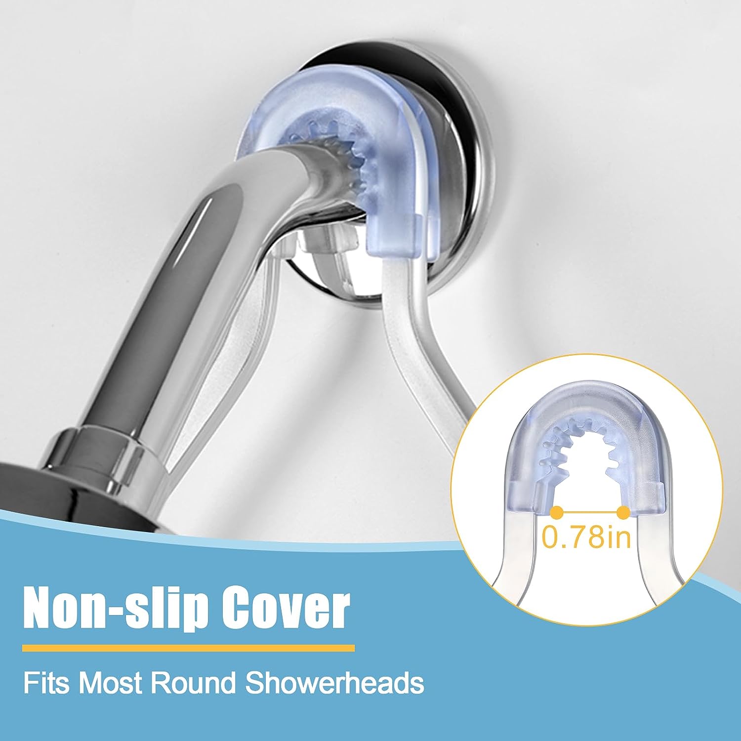 Over Shower Head Shower Caddy 3 Tier Hanging Organizer with Soap Holder and Hooks, Silver