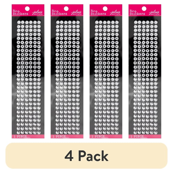 (4 pack) Jolee's Boutique Clear Borders Bling Paper Sticker, 1 Piece