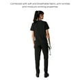 thumbnail image 3 of Siena 5-Pocket Women's Scrub Top, Comfort Fit, Moisture-Wicking Stretch Healthcare Uniform - Black - M, 3 of 7