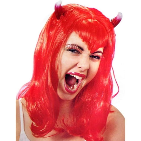 Adult Women's Devilina Wig w/ Horns