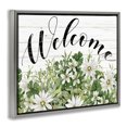 thumbnail image 2 of Stupell Industries Farmhouse Welcome Rustic Planked Sign White Flower Blossoms Gray Floating Frame Canvas Art, 31 x 25, by Cindy Jacobs, 2 of 7