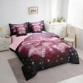 thumbnail image 3 of Manfei Princess Bow Knot Bedding Comforter Set 7pcs, Dreamy Pearl Jewelry Full Bedding Set, Purple Pink Fitted Sheet Flat Sheet, Breathable Home Decor, 3 of 8