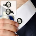 thumbnail image 4 of Gemelos de camisa Elegantes Sunnimix Accesorios para Trajes de Banquete negro, 4 of 8