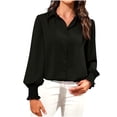 thumbnail image 1 of Moda Mujer Camiseta de manga larga Otoño Frente abierto Prendas de abrigo sueltas Blusa sólida Abrigo Tops Fridja  czfsfas6611, 1 of 9