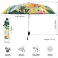 thumbnail image 3 of FORMRS Travel Umbrella Folding Auto Open Close Windproof Rain UV Protection, Art Field, 3 of 8