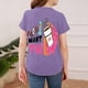 thumbnail image 2 of Gibobby Blusas Elegantes Mamá, la camisa para niños pequeños, niñas, último nervio, regalo del día de las madres, camisa de moda sólida para niños, camiseta para niños （Morado， 7-8 Años), 2 of 5