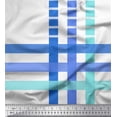 thumbnail image 3 of Soimoi Blue Cotton Voile Fabric Window Pane Check Decor Fabric Printed Yard 42 Inch Wide, 3 of 3