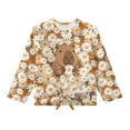 thumbnail image 4 of Garronmavis Capybara Girls Long Sleeve T-Shirts Size 11-12 Versatile Daisy Tie Hem Front Clothing Tops Stylish Kids Basic Soft Long Sleeve Tees Top Fashion Crewneck Pullover Blouse, 4 of 7