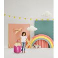 thumbnail image 2 of Gouchee Home Dotcom Pencil rose – Grand pouf en microfibre avec billes de polystyrène vierge, fabriqué au Canada, léger et multifonctionnel pour chambre des enfants ou espaces de jeu., 2 of 6