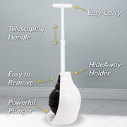 Beehive Max Hideaway Toilet Plunger and Holder