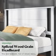 thumbnail image 3 of LUXOAK Solid Wood Queen Size Bed Frame with Easy Assembly & Storage Space, Antique White, 3 of 8