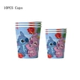 thumbnail image 4 of Decoración para fiesta de cumpleaños de Disney Stitch, vajilla con temática de Lilo y Stitch azul, vasos, globos de ángel, piñata, suministros para fiestas para niños, 4 of 5